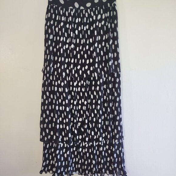 Fame and Partners Boho Tiered Maxi Skirt Polka Dots Elegant Chic - US Size 0 EUC - Picture 6 of 11